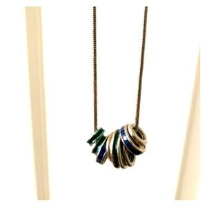 Multicolored ring necklace approx. 32-33 in. long